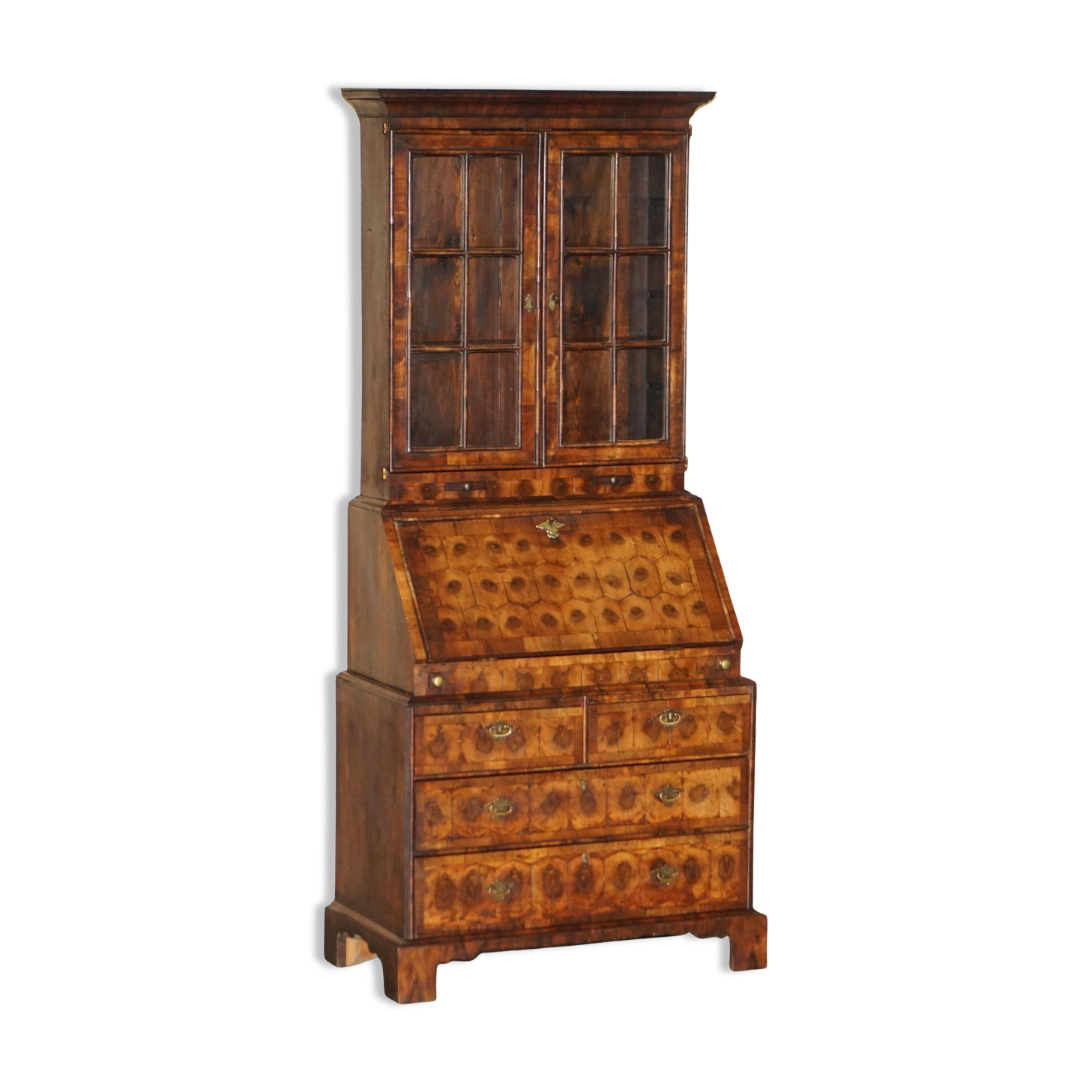 Antique Georgian Display Cabinet in Oyster Veneer circa 1780
