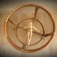 Light rattan lounge table and smoked glass