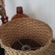 Abat jour rotin osier vintage