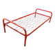Red metal bed