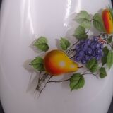 Pitcher or broc in opaline Arcopal fruit décor 1970