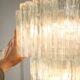 Large Mid-century Italian Glass Cascade Chandelier