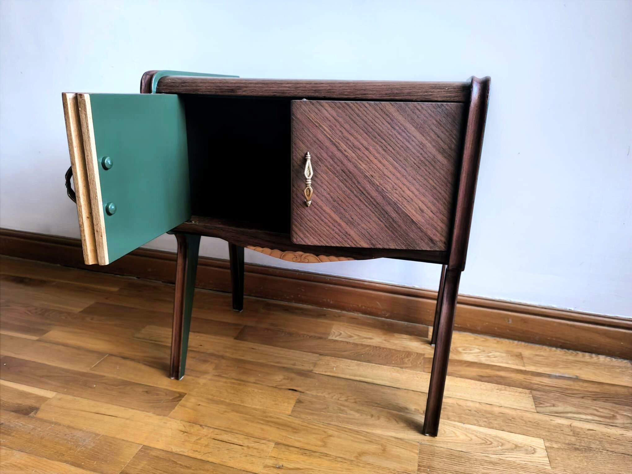 Small vintage upcycled side table