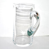 Vintage blown glass water pitcher Broc pitcher