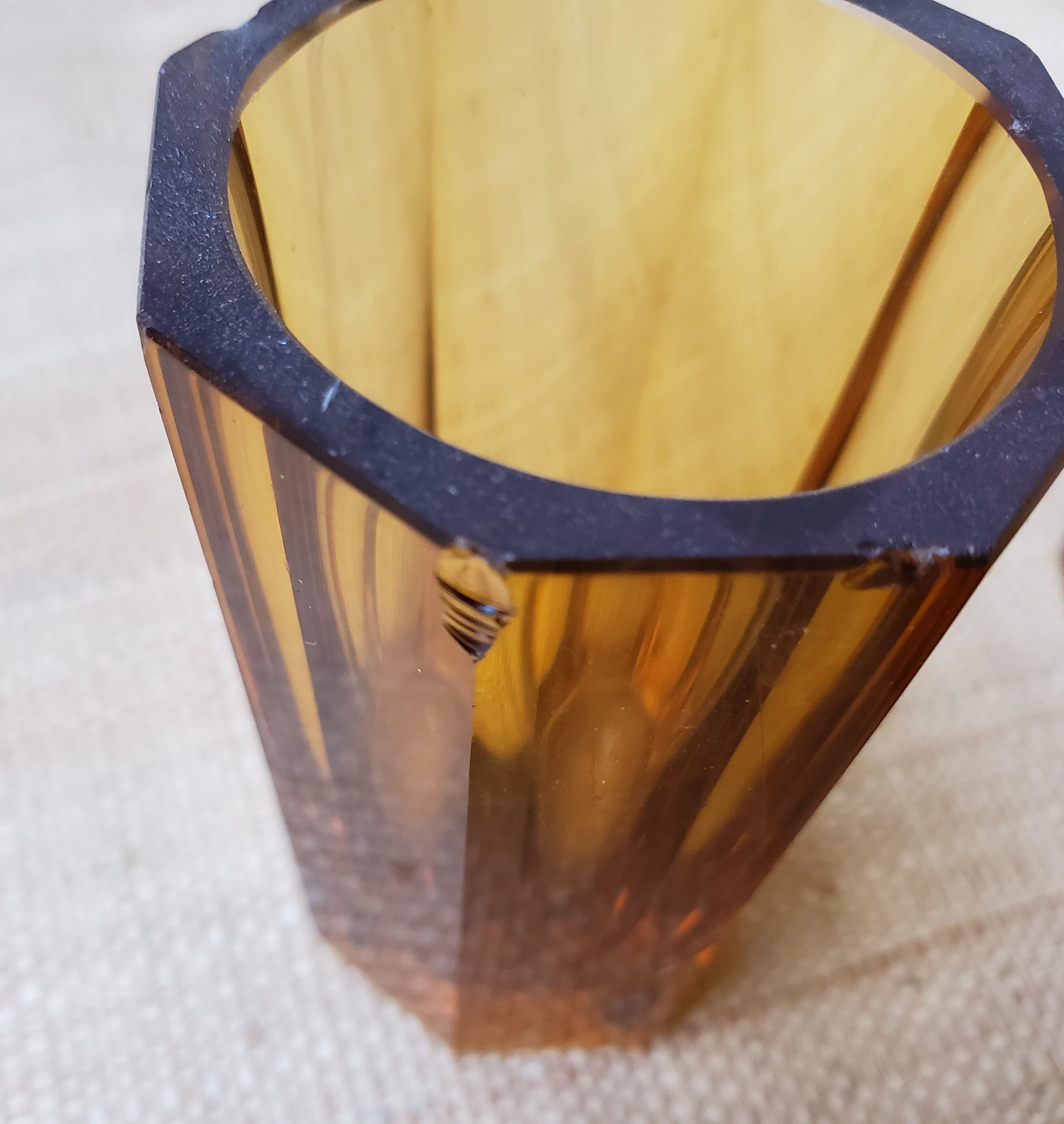 6 amber shot glasses