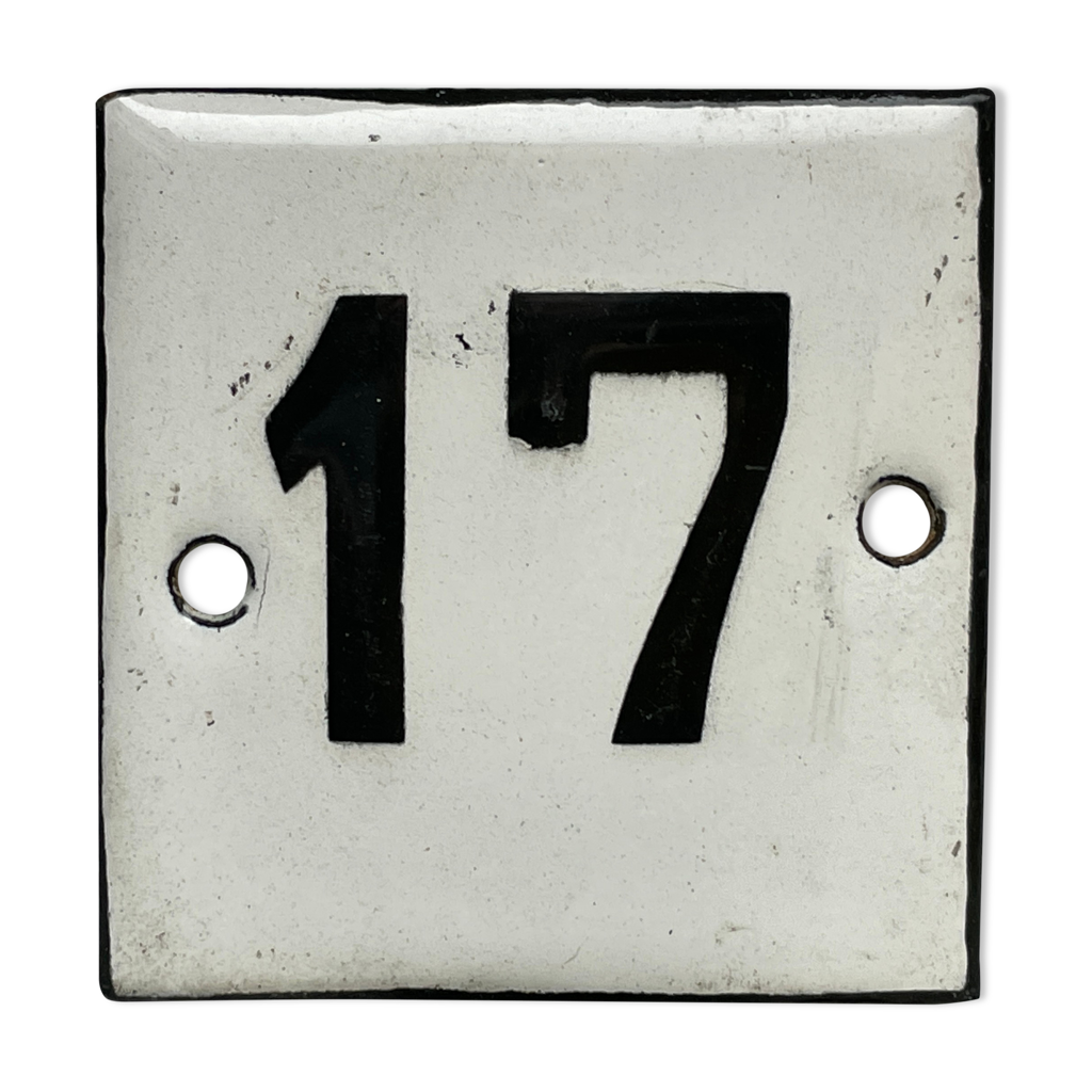 Numéro 17 vintage émail cinéma numéros europe maison numéro de chambre ...