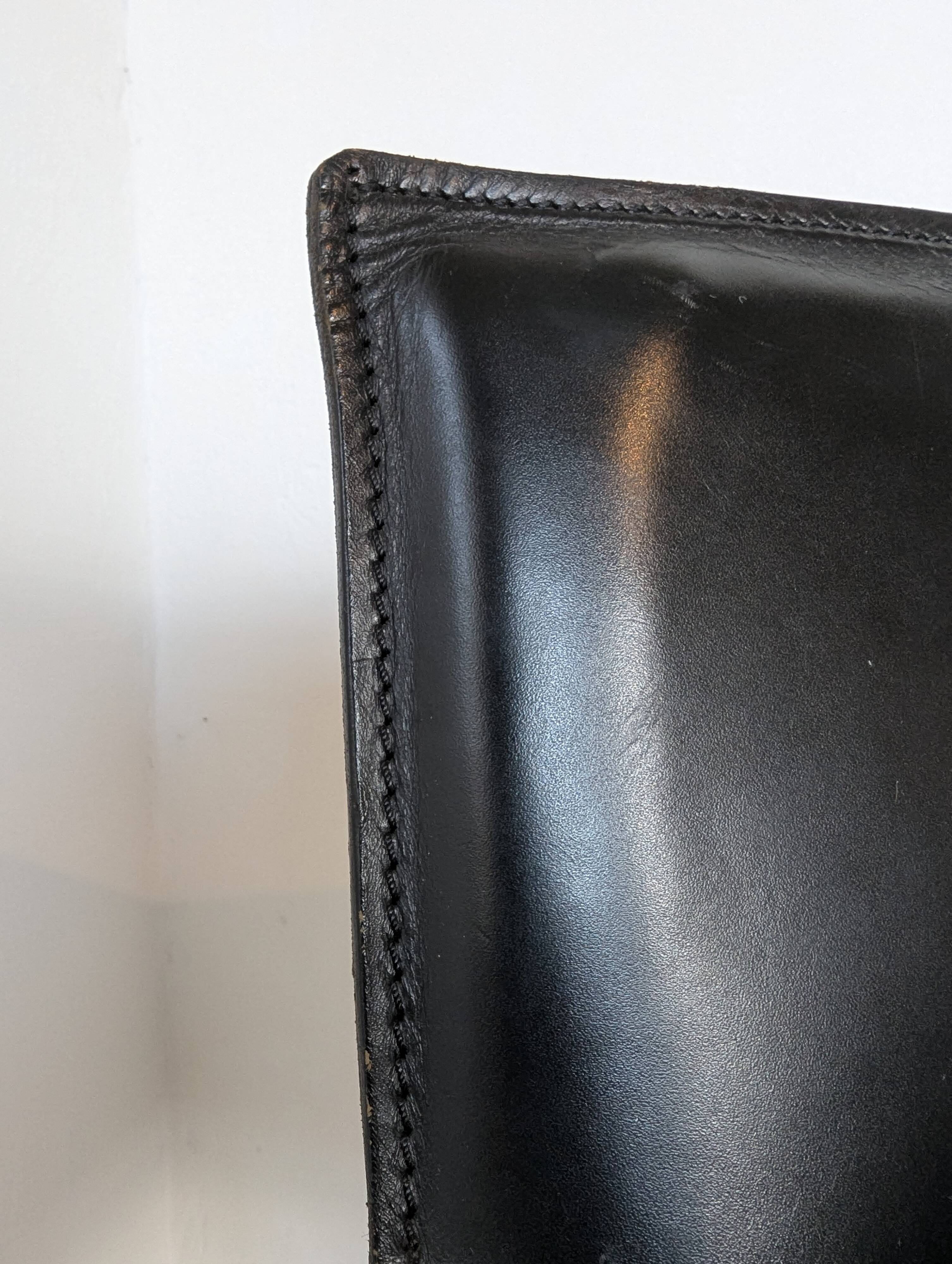 Italian designer leather bench, Enrico Pellizzoni