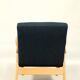 Fauteuil vintage Couleur Bleu Marine Bois Clair Design Midcentury