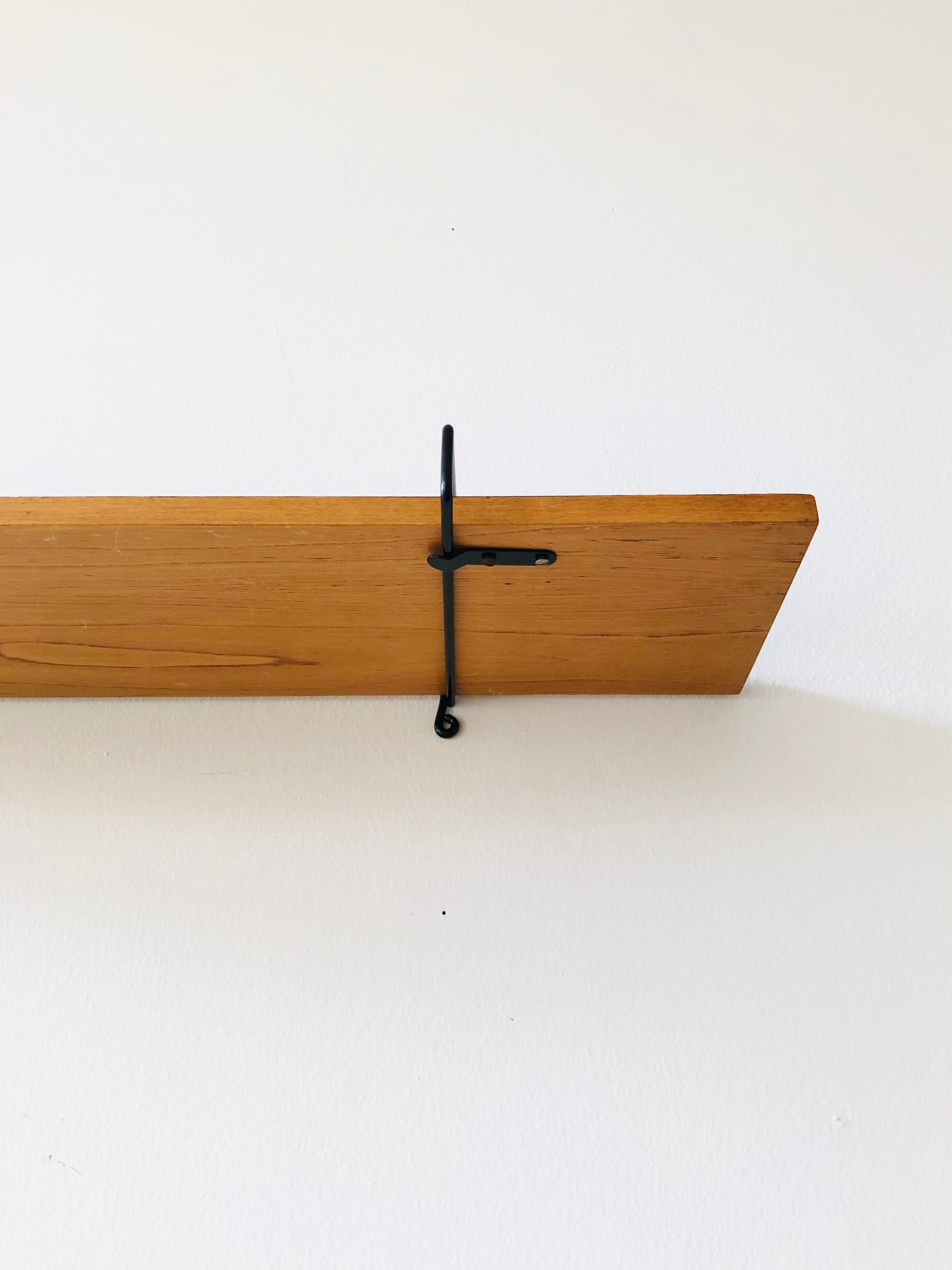 Wall shelf L82cm metal and wood