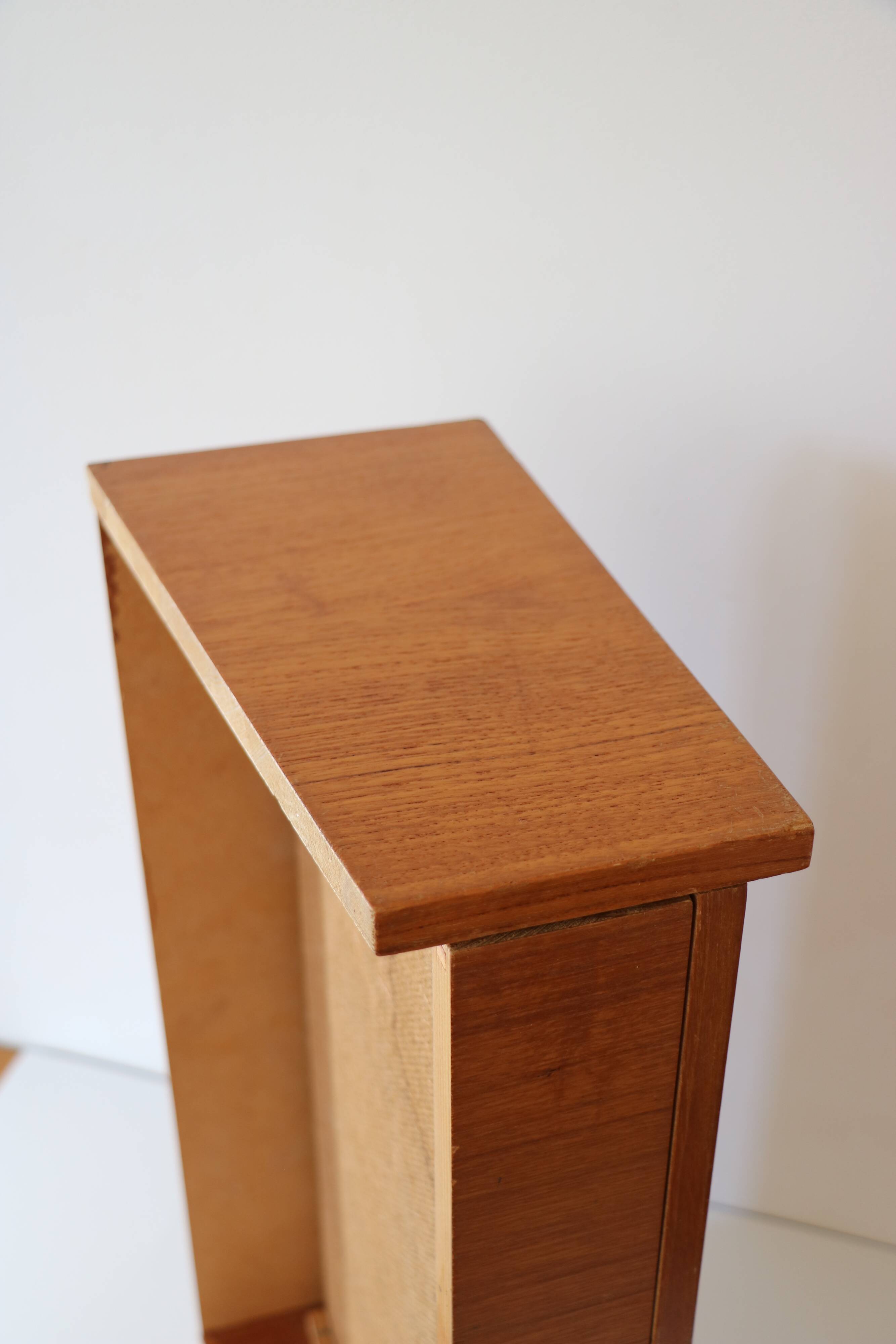 Wall shelf, Scandinavian teak wall bedside table, 1960
