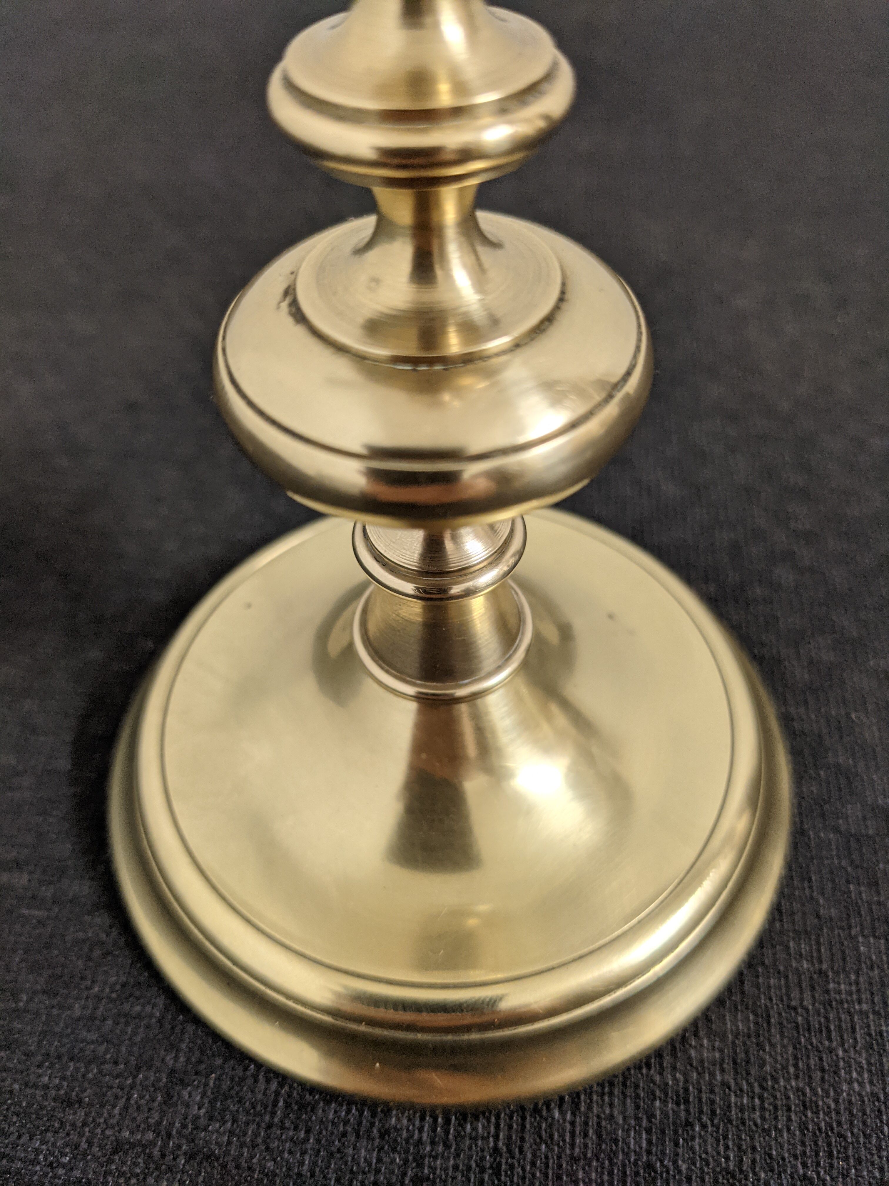 Skultuna's polished brass candlestick