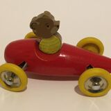 Old toy, red wooden car