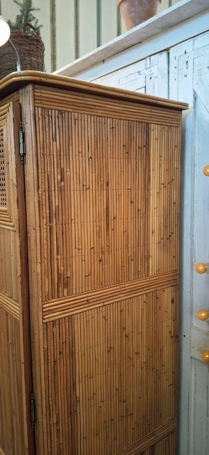 Rattan wardrobe