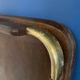 Wooden and brass serving tray