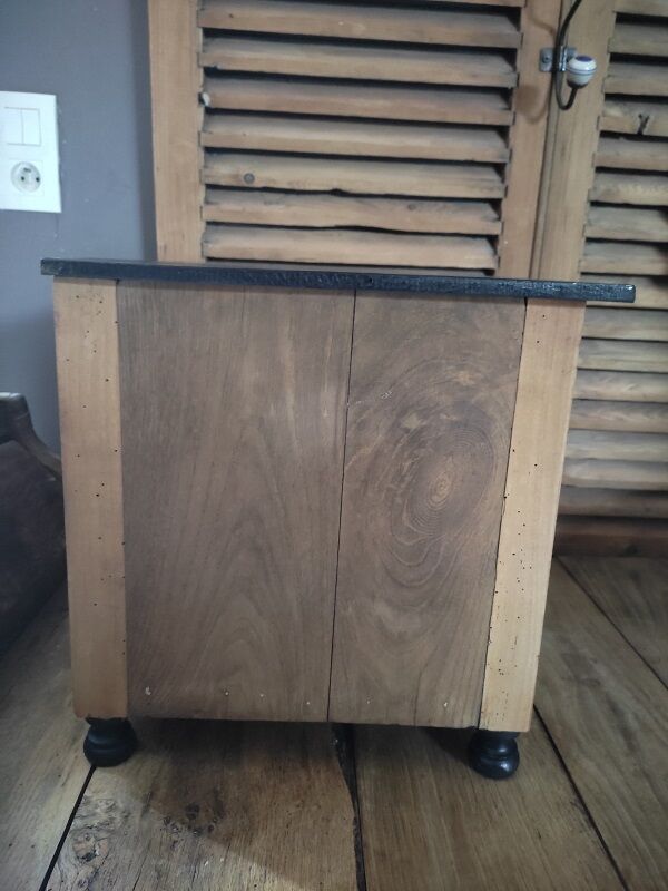 Table de nuit chevet bois relookée ancienne vintage