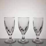 6 19th century wine/absinthe glasses