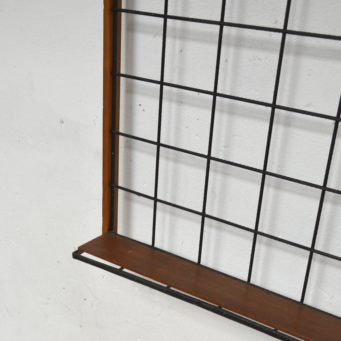 Iron and wood wall coat holders, 1960