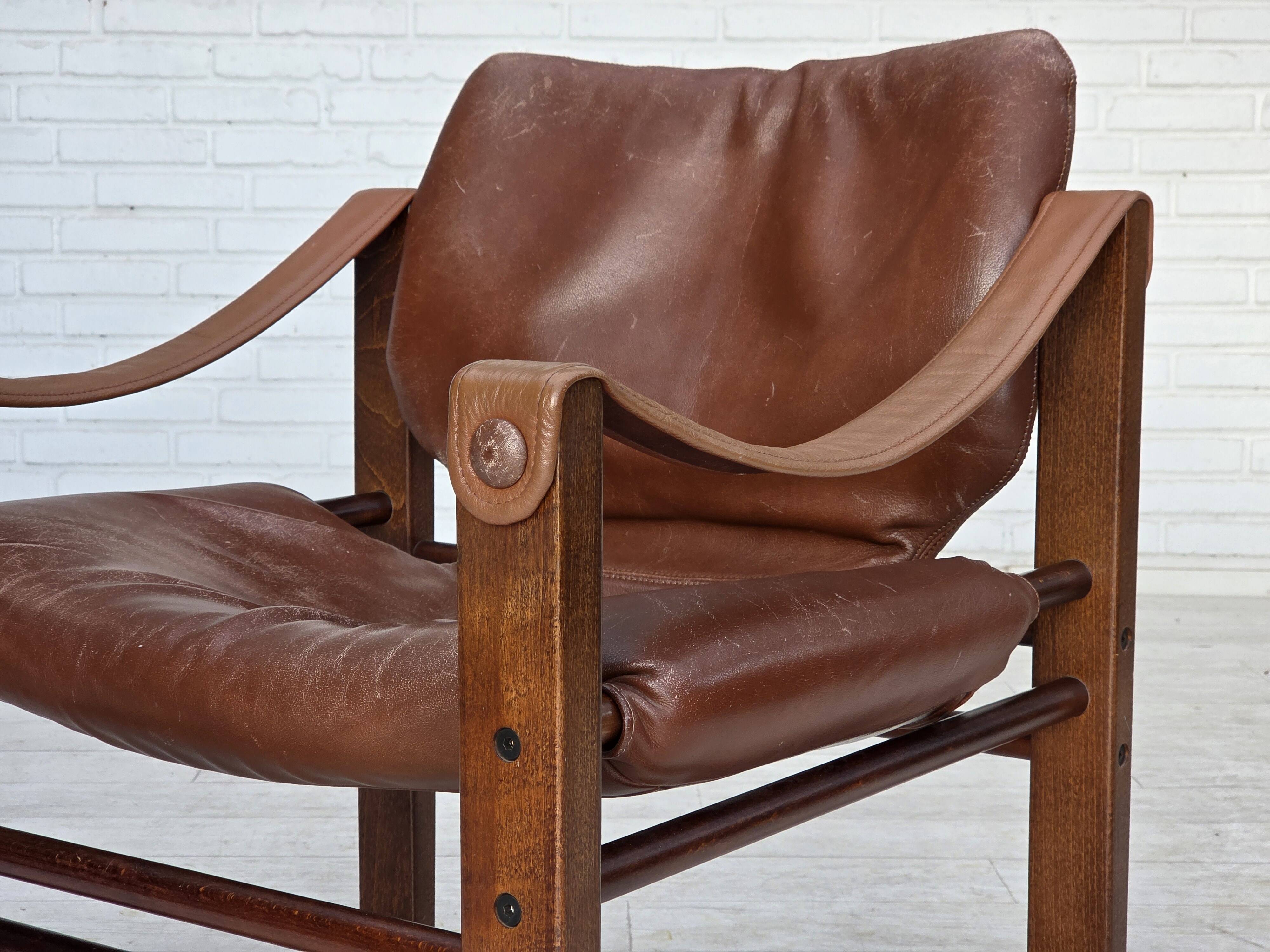 1970s, Danish armchair model "Safari" by Skippers Furniture.