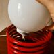 Opaline lamp on spiral