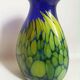 Cobalt blue vase with yellow inclusion Height 33 cm