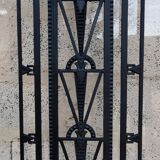 Glass door raw steel