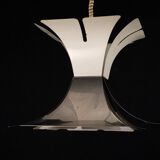 1970s Goffredo Reggiani Style Lacquer & Chrome Chandelier