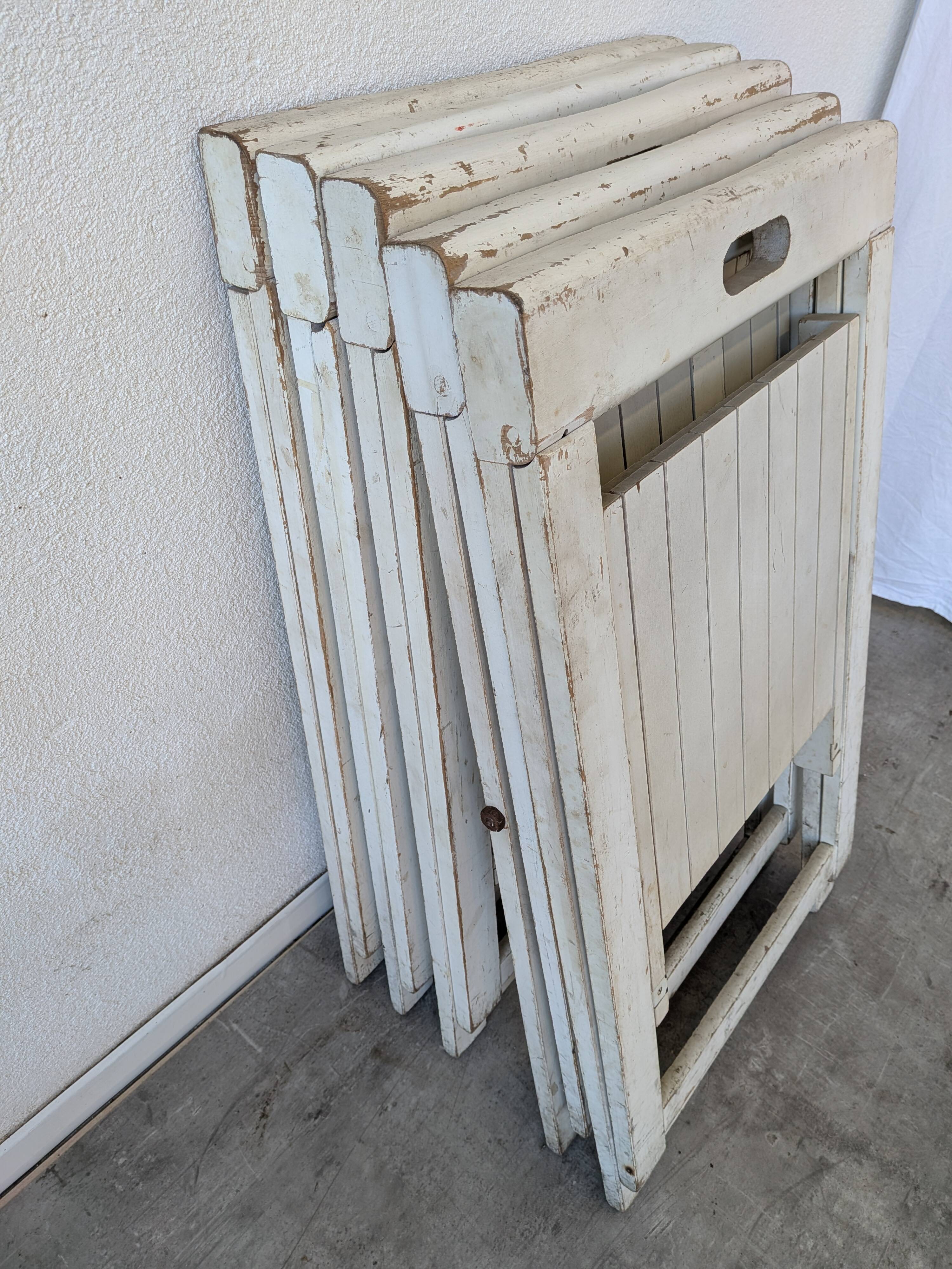 Set of 5 Vintage TRIESTE Foldable Chair by Aldo Jacober, 1970s Mid-Century