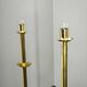 Pair of Brass and Amber Glass Floor Lamps from Kamenický Šenov, 1970s