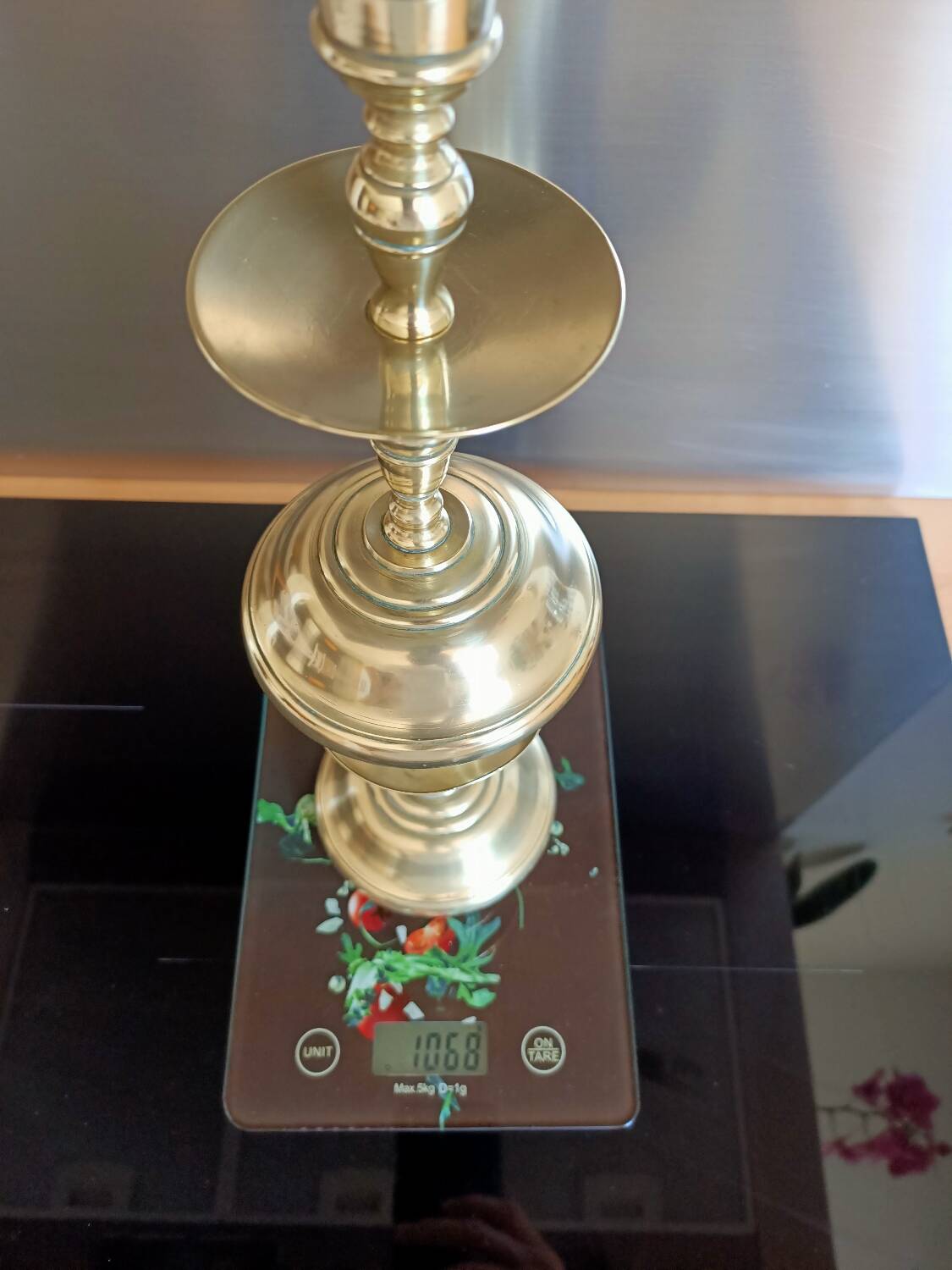 Golden bronze candlesticks