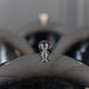Suite de 8 cloches en inox service de table XXe