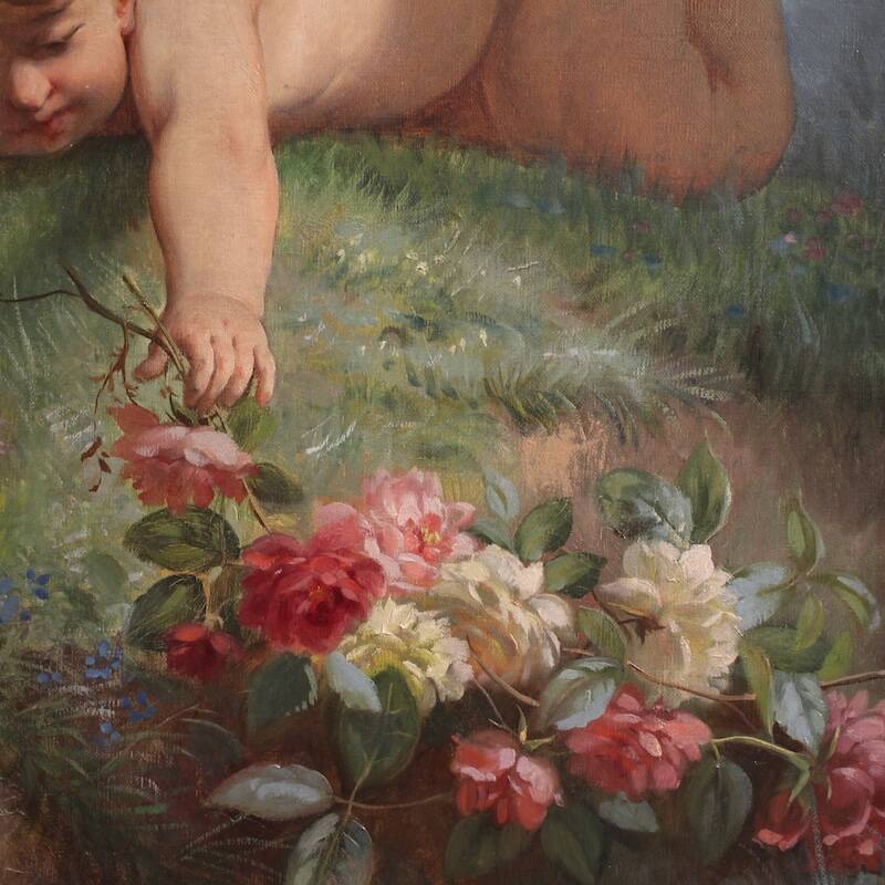Italian painting Spring from 19th century