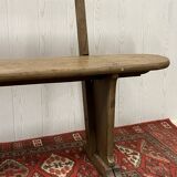 Bench with backrest