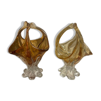 Lot 2 Coupes verre murano vintage