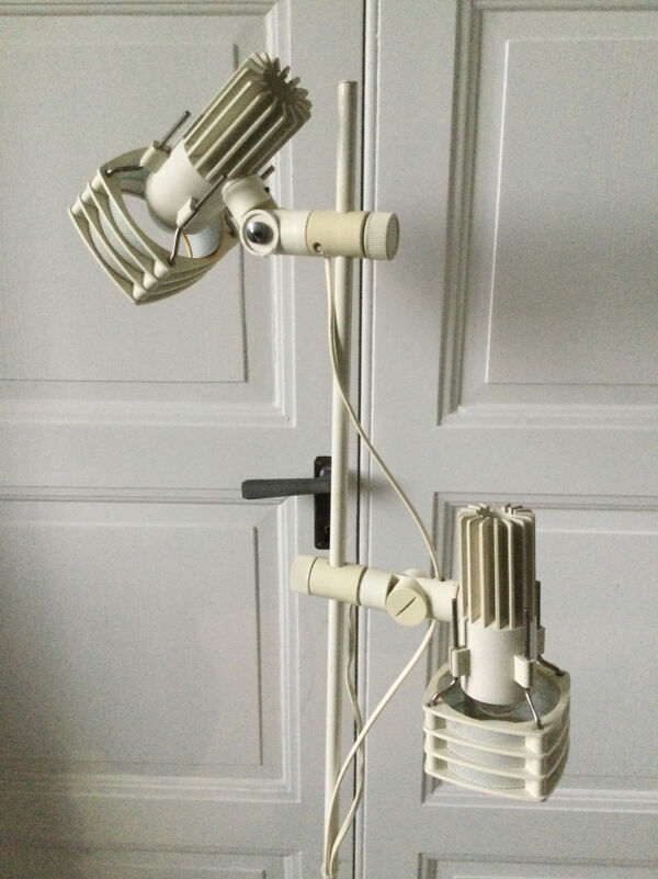 Lampadaire de parquet  2 spots, années 70-80