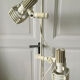 70s/80s parquet floor lamp with 2 spotlights