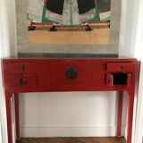 Chinese red lacquered console early twentieth century