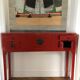 Chinese red lacquered console early twentieth century