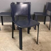 Chaises en cuir Fasem S91 Giancarlo Vegni