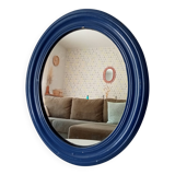 Antique oval mirror in wood and stucco, early 20th century, 51*43 cm