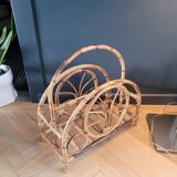 Vintage bamboo magazine rack