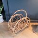 Porte-revues vintage en bambou