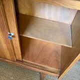 Vaisselier vitrine meuble de rangement vintage pieds compas