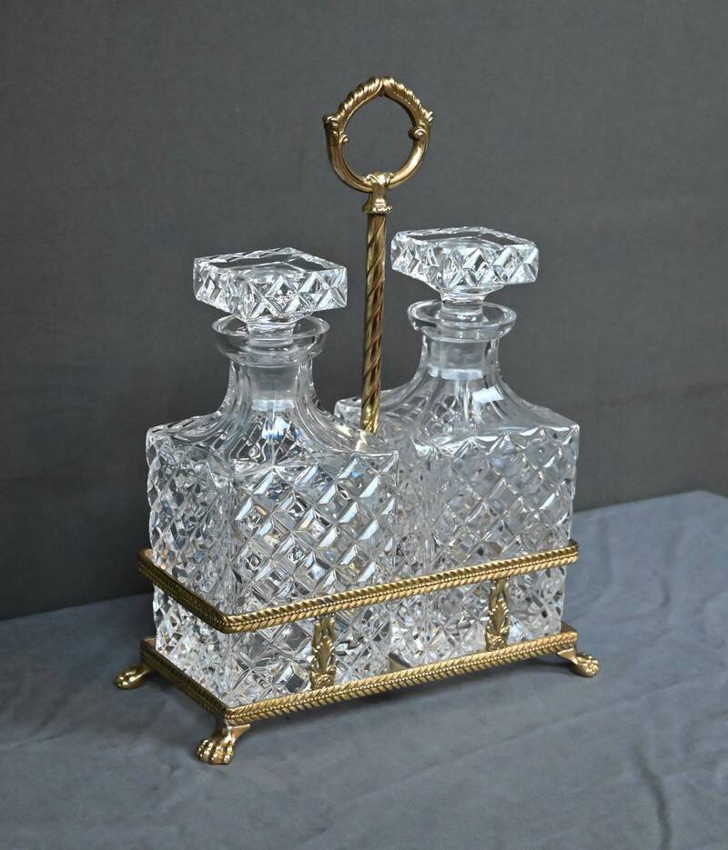 Bronze and Crystal Liquor Cabinet – Late 19th Century