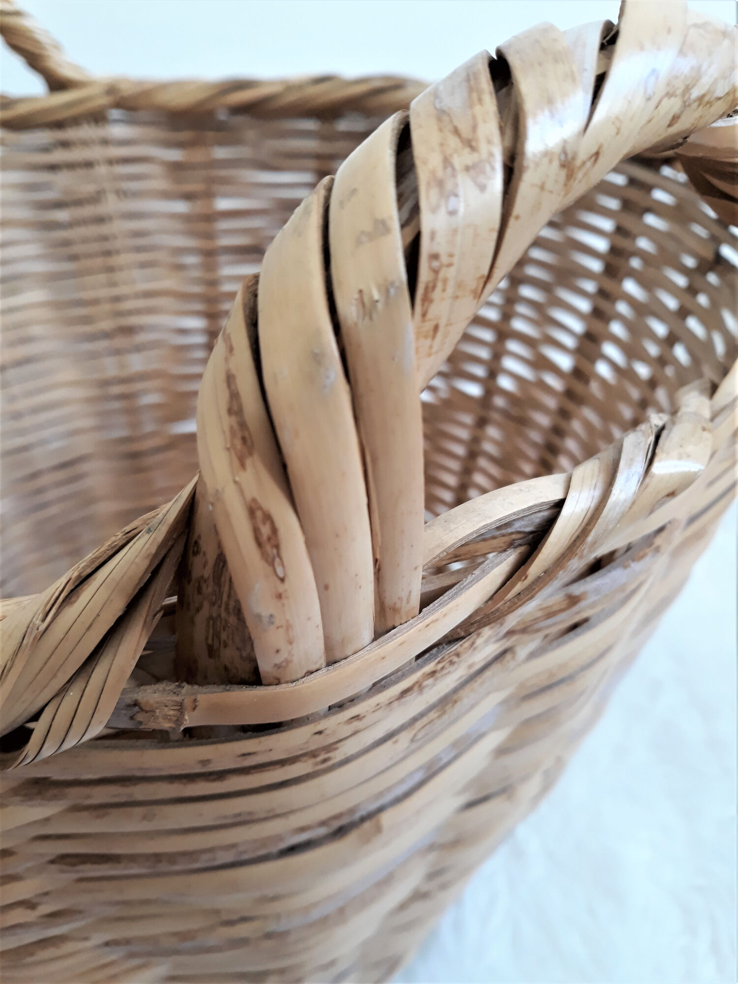 Large wicker basket / rattan - Rattan pan / wicker XXL