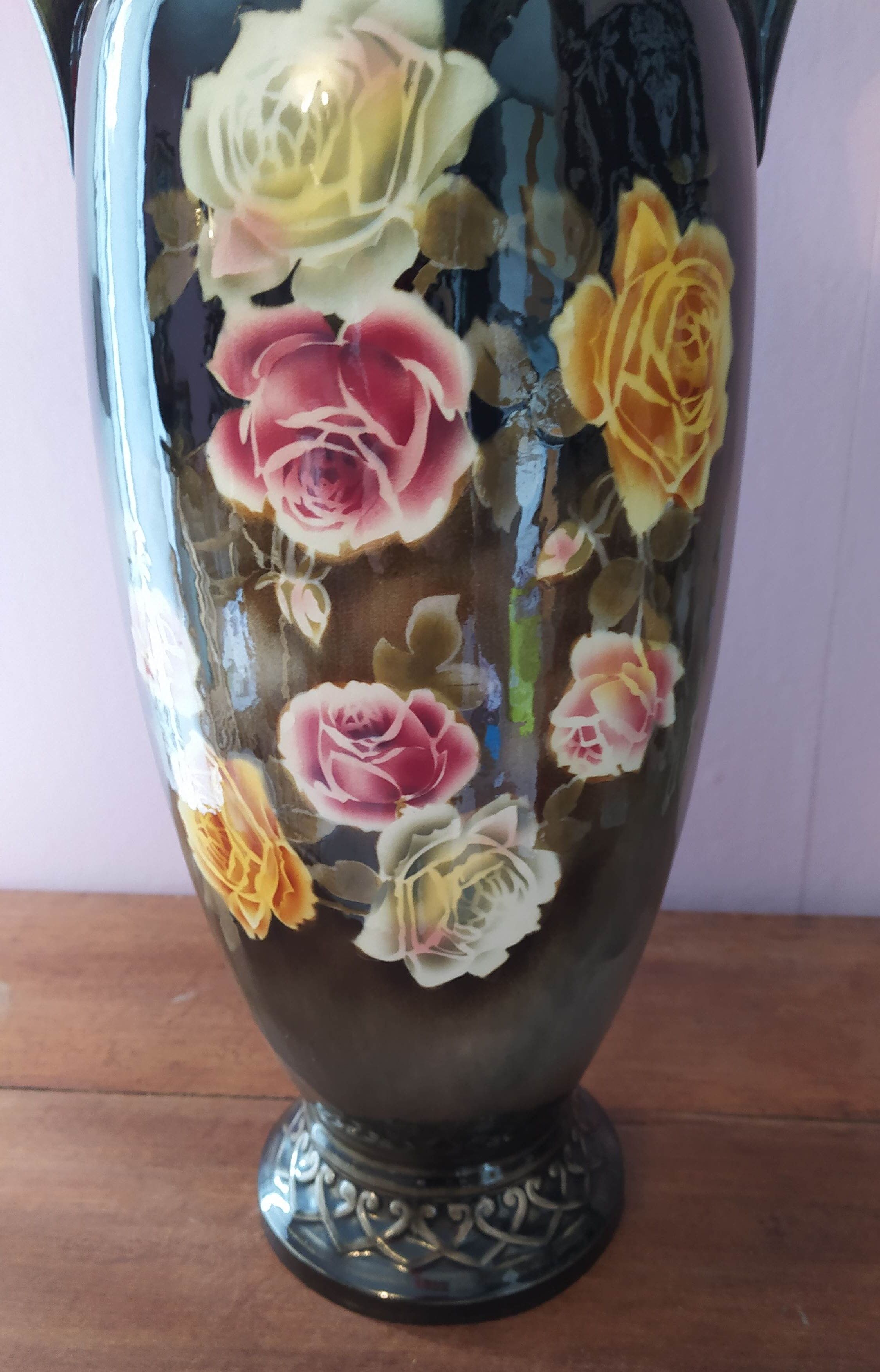Large art deco ceramic vase form Amphora