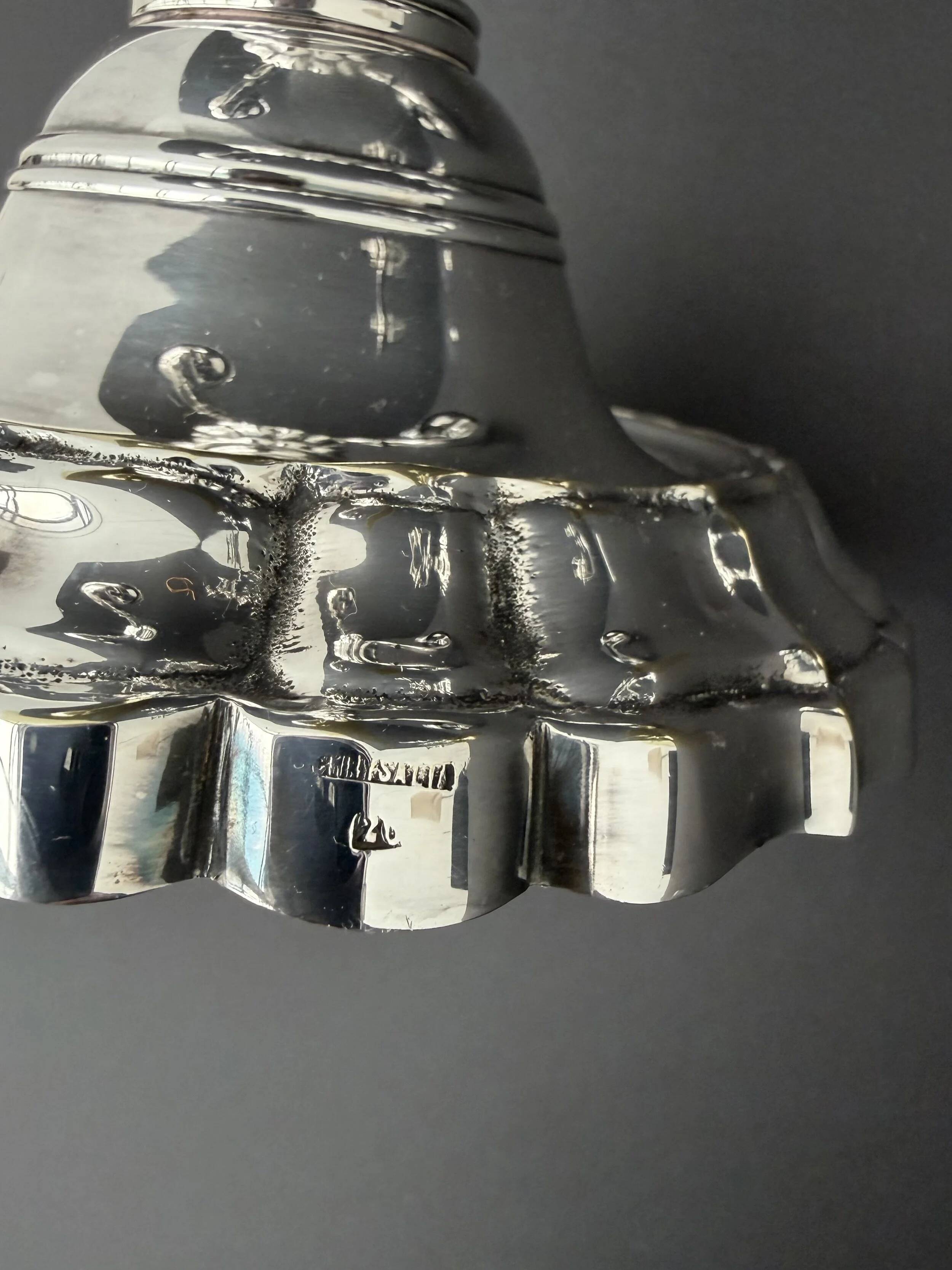 Pair of Chrysalia three-light silver-plated metal candlesticks