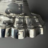 Pair of Chrysalia three-light silver-plated metal candlesticks