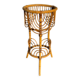 1960s rattan flower holder from France