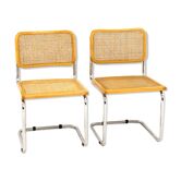 Set of 2 chairs "B32", Marcel Breuer, Italy, 1990