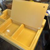 Molded plastic desk